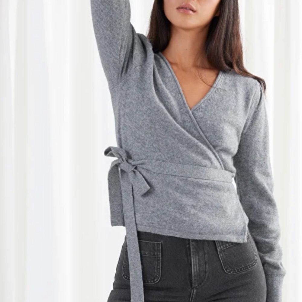 Other Stories alpaca wrap sweater